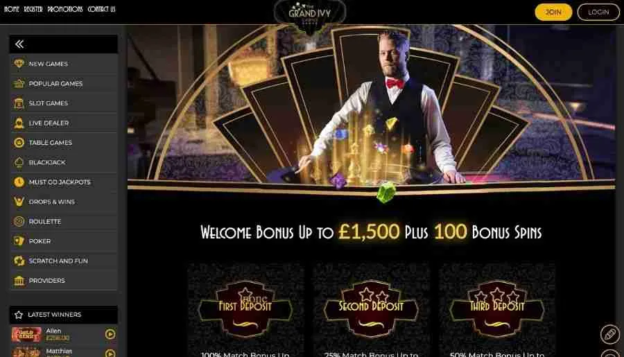 Grand IVY Casino Депозиттік бонус жоқ