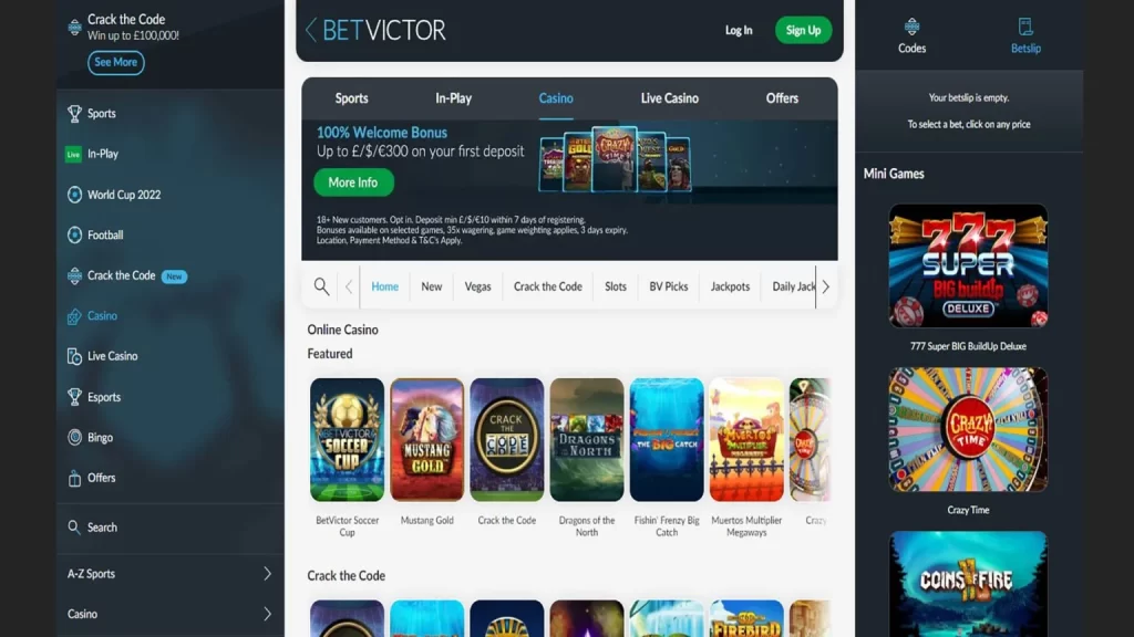 BetVictor Casino inloggning