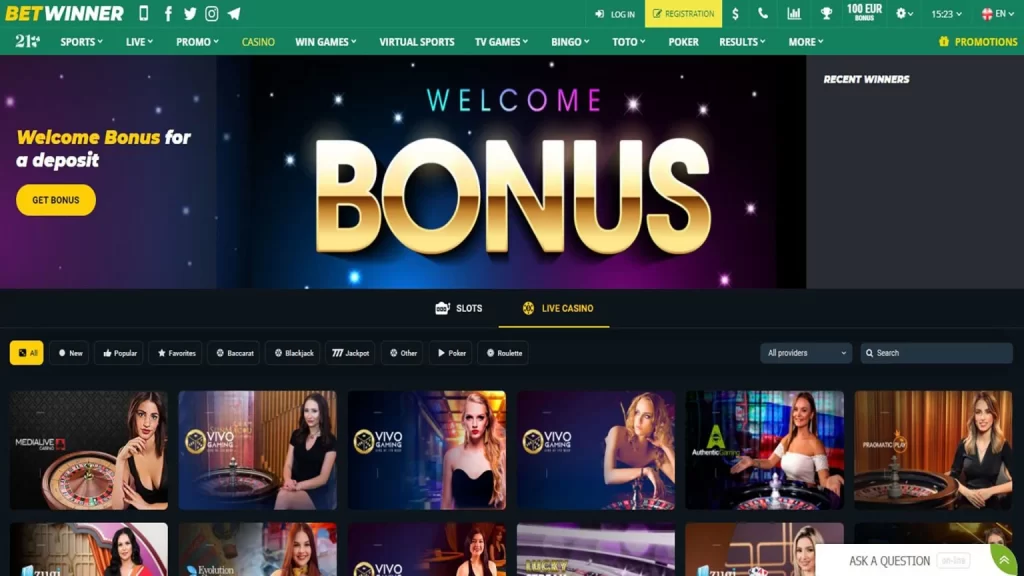 Betwinner Casino Bonus