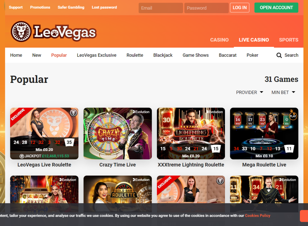 LeoVegas Casino felülvizsgálat