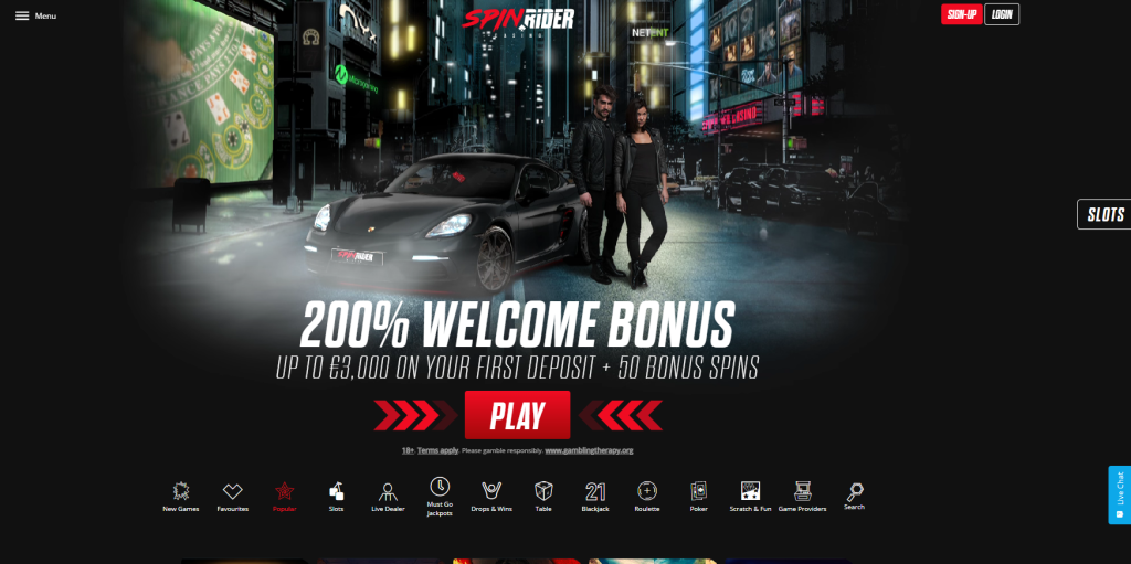 Spin Rider Casino bonus brez pologa
