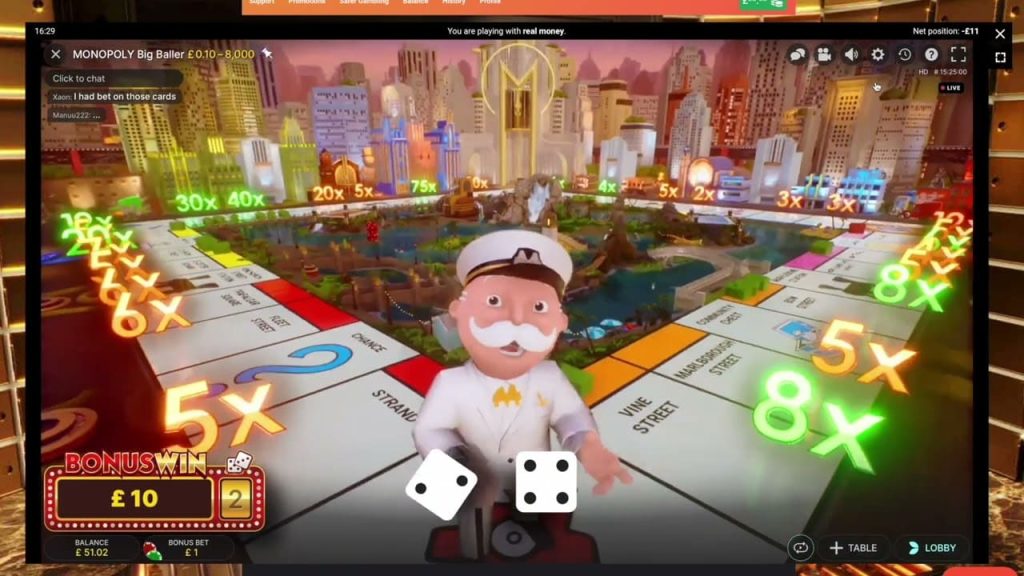 Бонусный раунд MONOPOLY Big Baller.