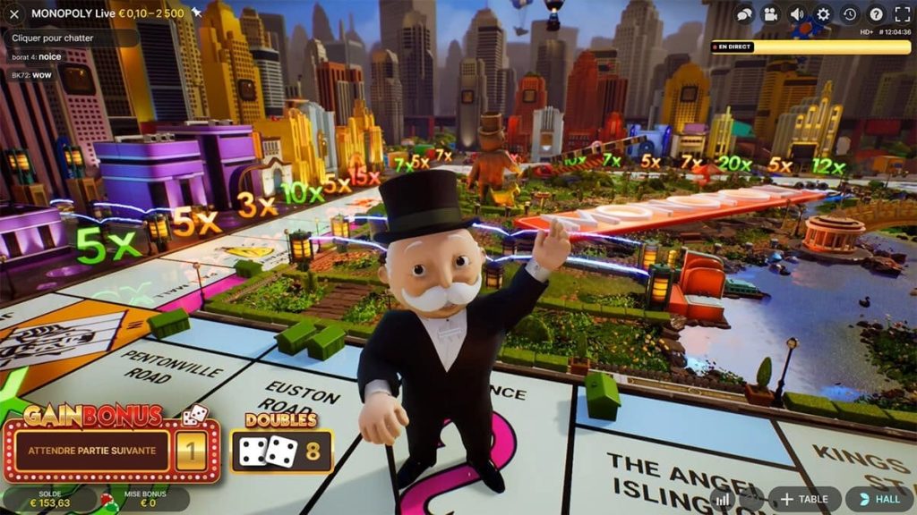 Игра в казино Monopoly Live.