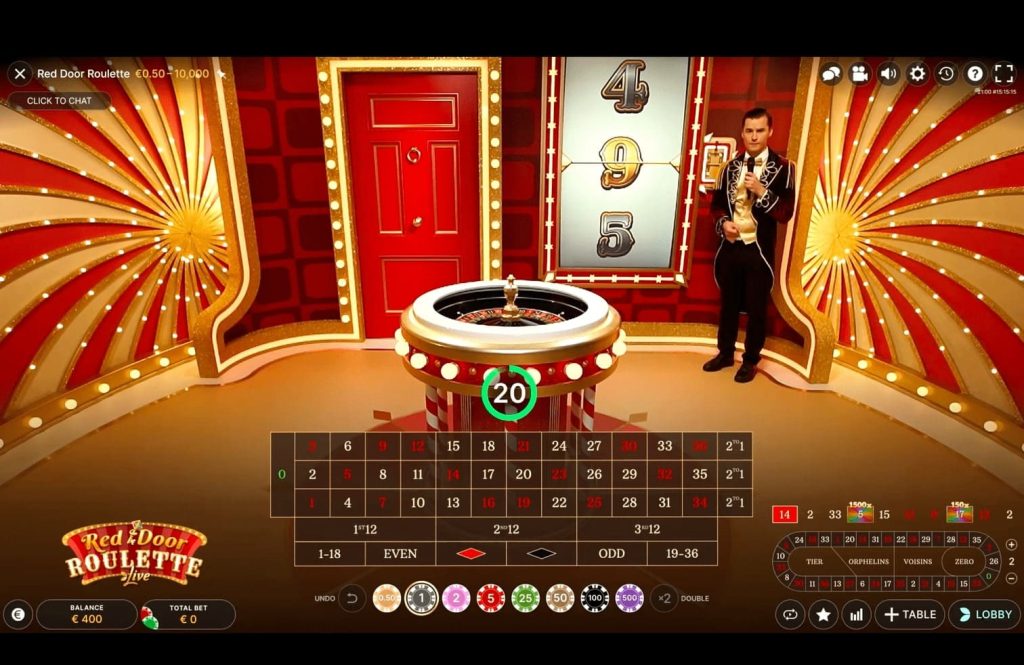 Roulette della porta rossa in diretta.